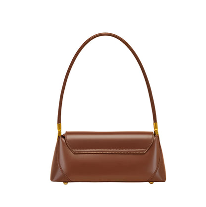 Sienna Luxe Leather Baguette Bag Coffe