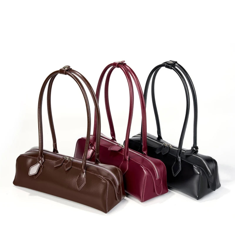 Isabella Luxe Leather Bag Burgundy