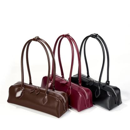 Isabella Luxe Leather Bag Burgundy